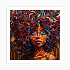 Afro Hair 3 Art Print