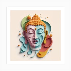 Buddha Head Art Print