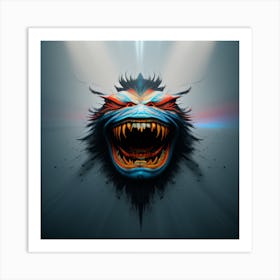 Monster Head Art Print