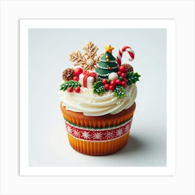 Christmas Cupcake 2 Art Print