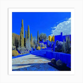 Blue Garden Art Art Print