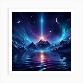 Space Landscape Hd Wallpaper Art Print