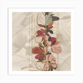 Flowers On A Wall Art Print