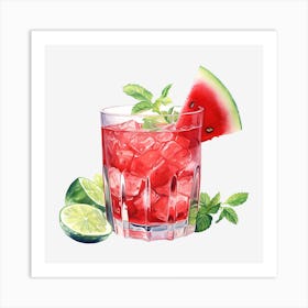 Watermelon Cocktail 6 Art Print