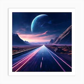 Futuristic Landscape Art Print