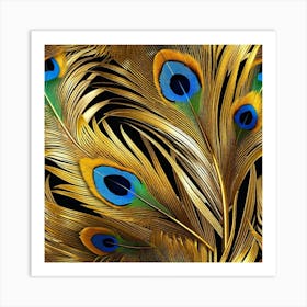 Peacock Feathers 3 Art Print