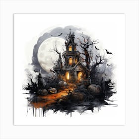 Haunted House 1 Art Print