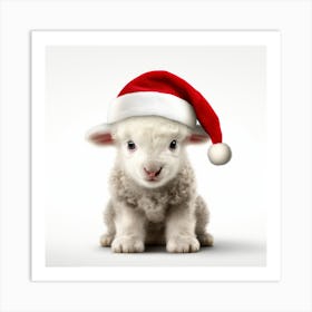 Santa Claus Lamb Art Print