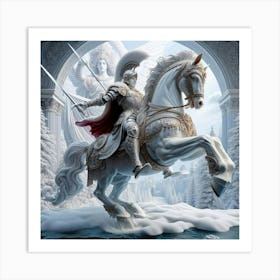 Knight On Horseback Art Print