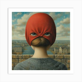 Girl With A Red Hat Art Print