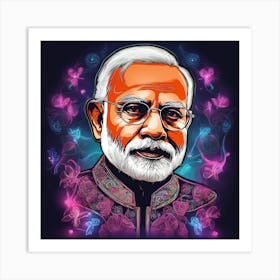 Narendra Modi 3 Art Print