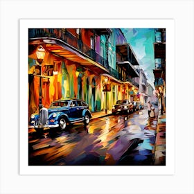 New Orleans Street Scene 1 Art Print