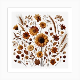 Boho Flowers 2 Art Print