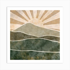 Sunrise In The Mountains 1 Art Print