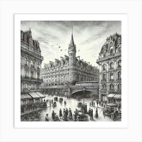 Paris Street Scene Art Print