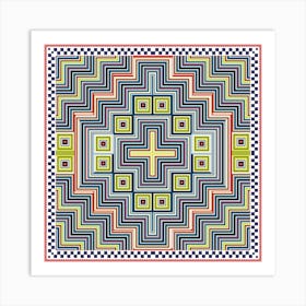 Mid Century Kaleidoscope Art Art Print