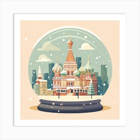 Moscow Russia 3 Snowglobe Art Print