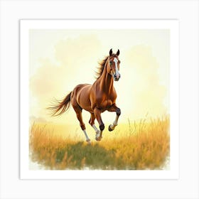 Horse Galloping 1 Art Print