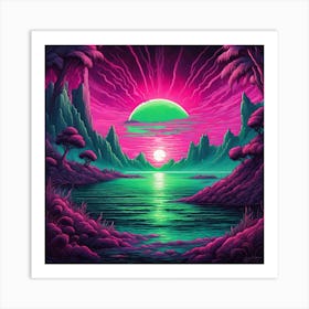 Alien Landscape Art Print