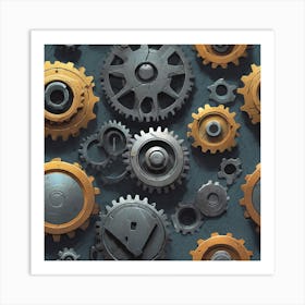 Gears And Gears 16 Art Print