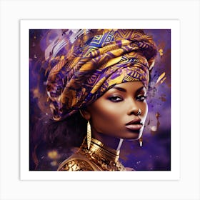 African Woman With Turban 9 Art Print