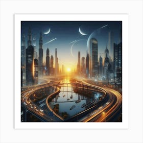 Futuristic Cityscape 13 Art Print