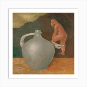 Woman With Jar By Mikuláš Galanda Art Print