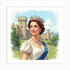 Graceful Young Queen 3 Art Print