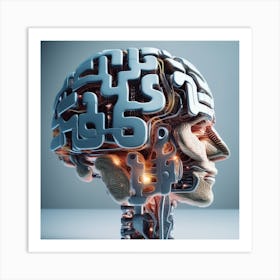 Human Brain - Brain Stock Videos & Royalty-Free Footage Art Print