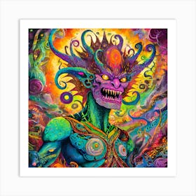 Psychedelic Demon Art Print