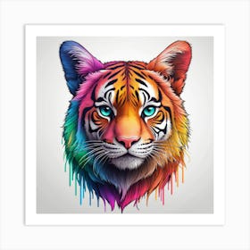 Colorful Tiger Art Print