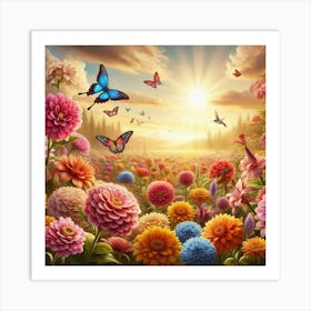 Butterfly Garden 2 Art Print