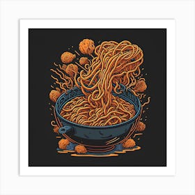 Spaghetti In A Bowl Art Print