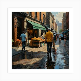 Nyc Street Scene Art Print