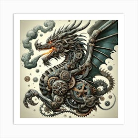 Steampunk Dragon 5 Art Print