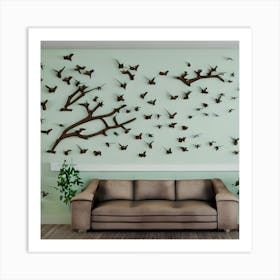 Birds On A Branch Art Print