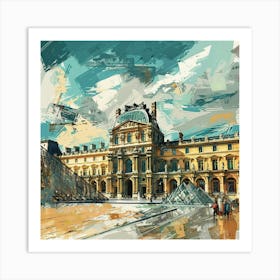 Paris Louvre 2 Art Print