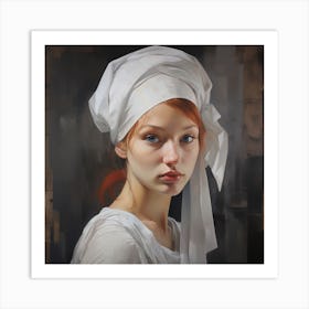 Portrait Of A Young Woman Art Print