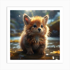 Cute fluffy wild creature Art Print