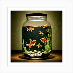 Goldfish In A Jar 2 Art Print