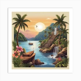 Tropical Landscape 7 Art Print
