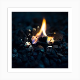 Fire Flame Stones Wallpaper 1024x1024 Art Print