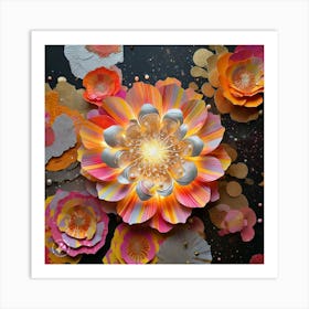 Paper Flowers Art Print