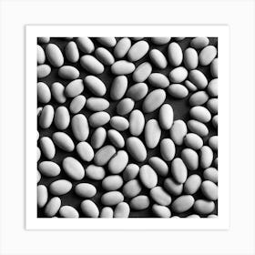 Black And White Beans Art Print