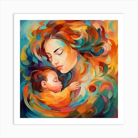 Mother And Child 22 Art Print