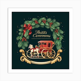 Christmas Wreath 2 Art Print