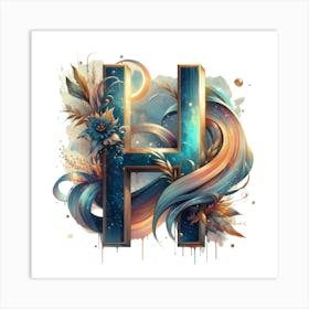 Letter H 1 Art Print