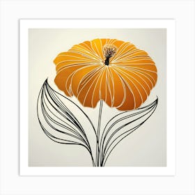 Orange Flower 1 Art Print