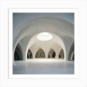 Arches In A White Building Art Print