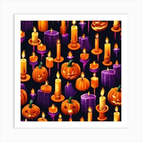 Halloween Seamless Pattern 2 Art Print